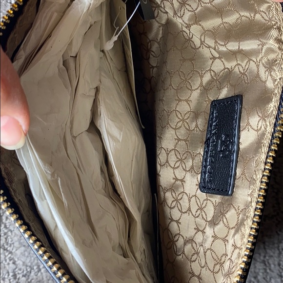 Ann Taylor Black and cream polka dot wristlet - Picture 2 of 5